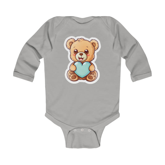 Infant Long Sleeve Bodysuit Bear Cute