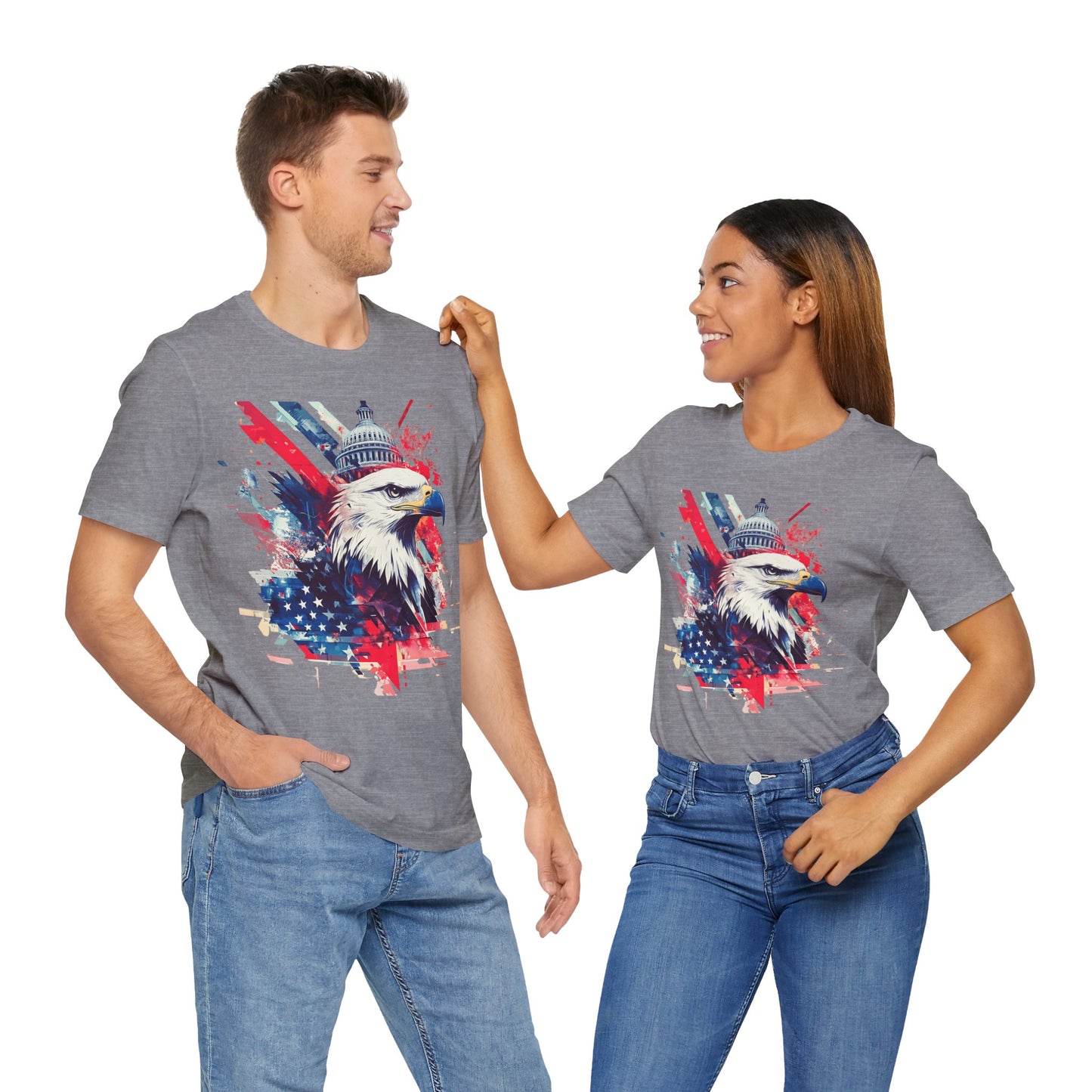 Unisex 100% Cotton High Definition T-shirt - American Eagle Symbol