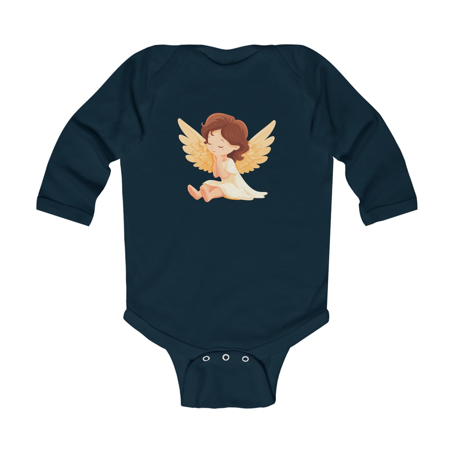 Infant Long Sleeve Bodysuit Angel Cute Girl