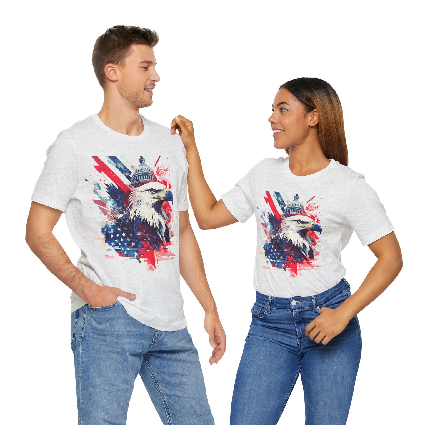 Unisex 100% Cotton High Definition T-shirt - American Eagle Symbol