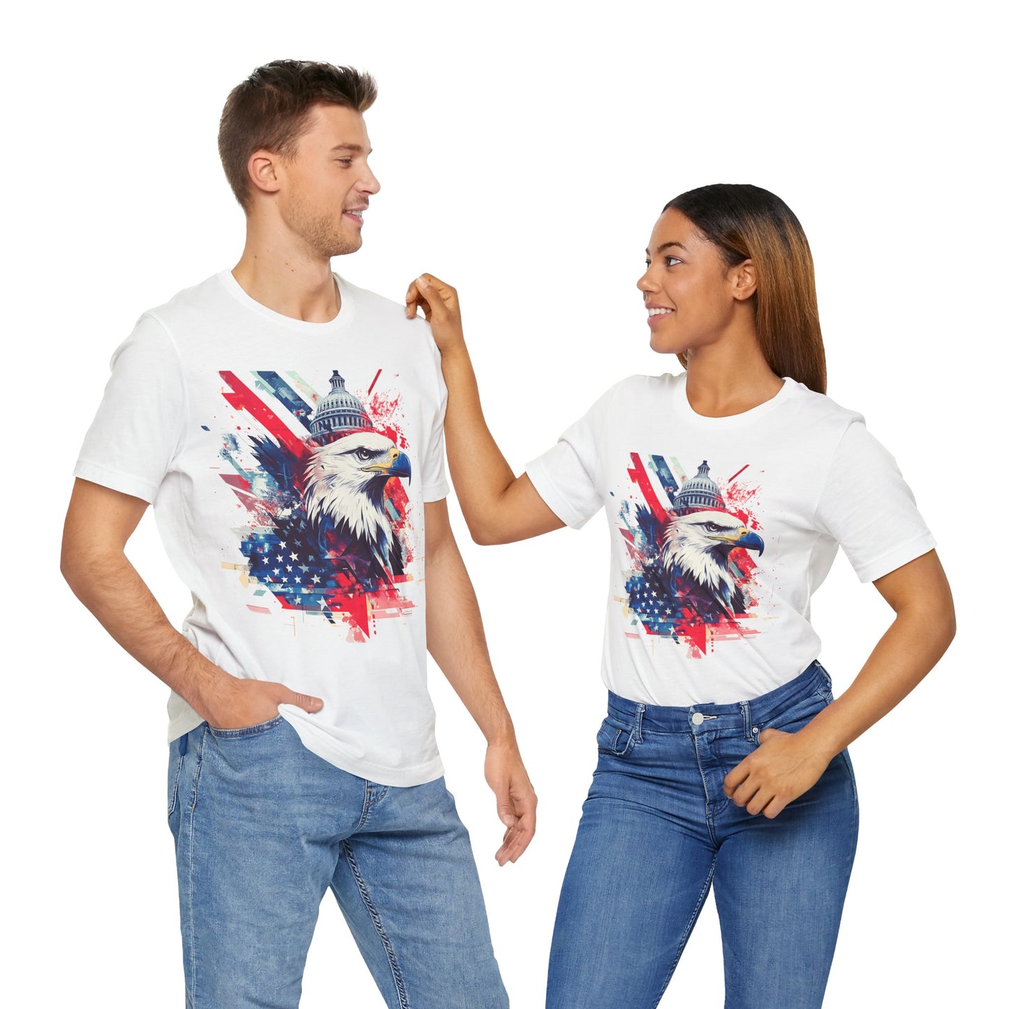 Unisex 100% Cotton High Definition T-shirt - American Eagle Symbol