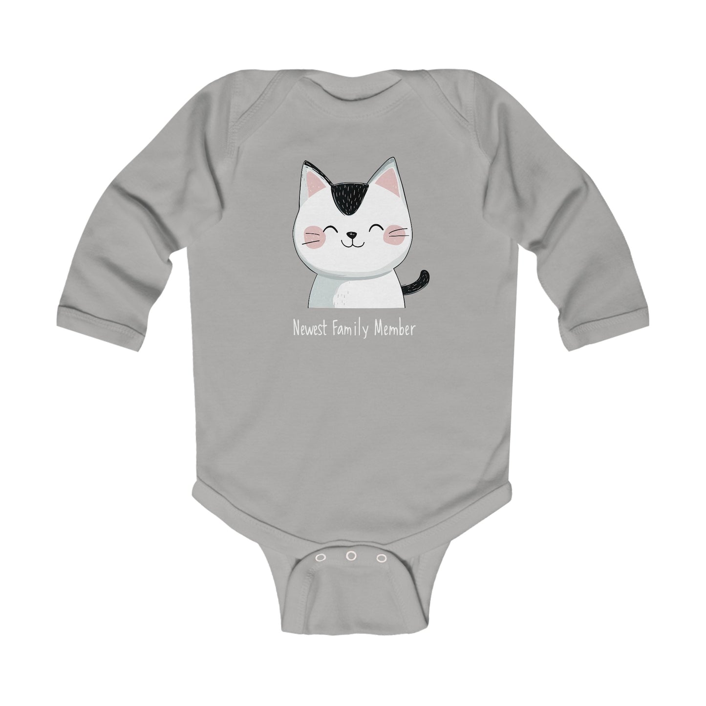 Infant Long Sleeve Bodysuit Phrases Newest Family Member