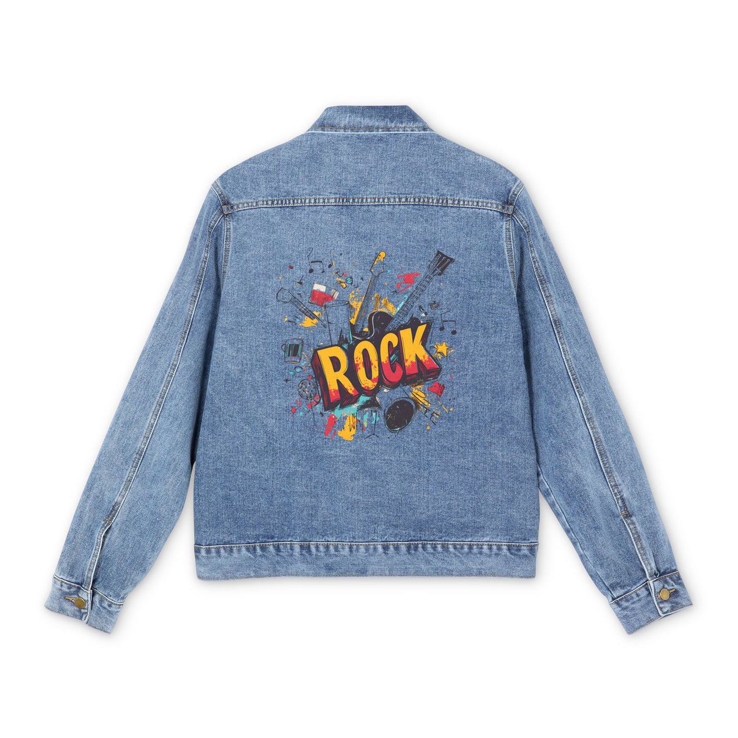 Men's Denim Jacket Classic - Rocker Style