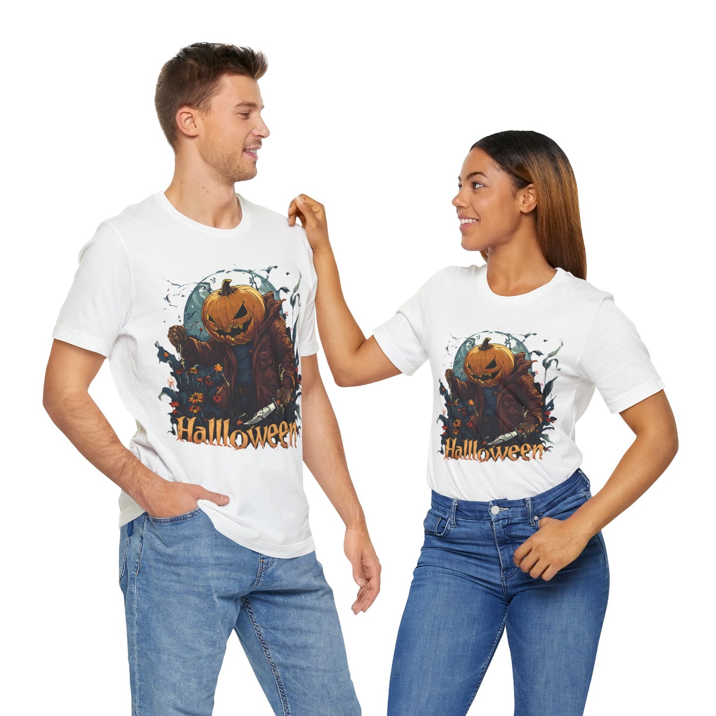 Unisex Halloween 100% Cotton High Definition T-Shirt - The Terrible Pumpkin Man