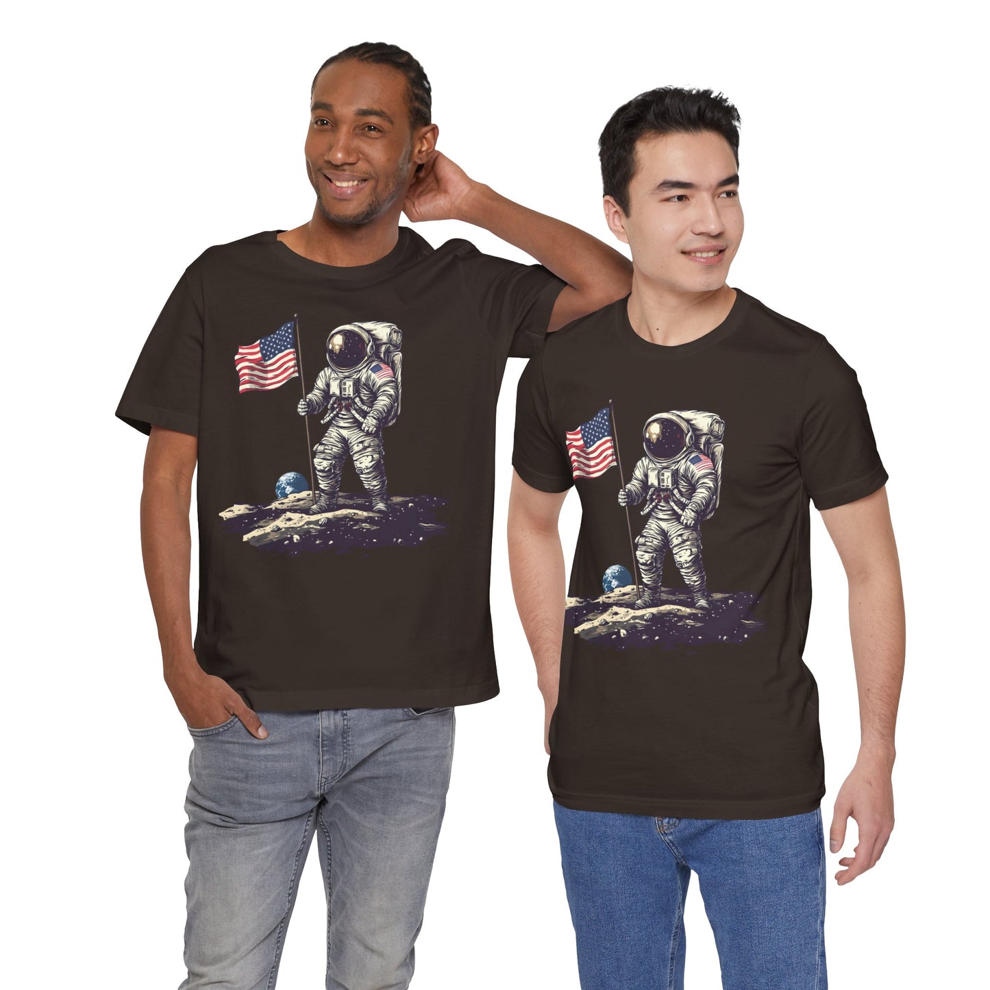 Unisex 100% Cotton High Definition T-Shirt - Man on the Moon