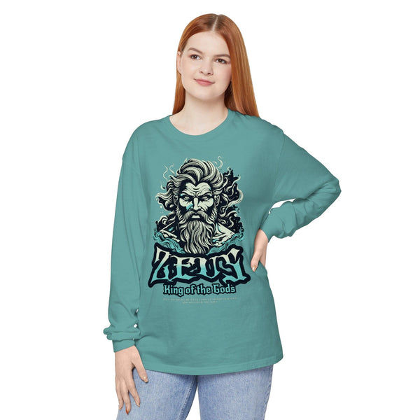 Unisex Long Sleeve T-Shirt 100% Cotton High Definition Mythology - King Of The Gods