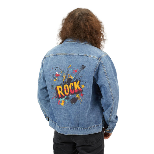 Men's Denim Jacket Classic - Rocker Style