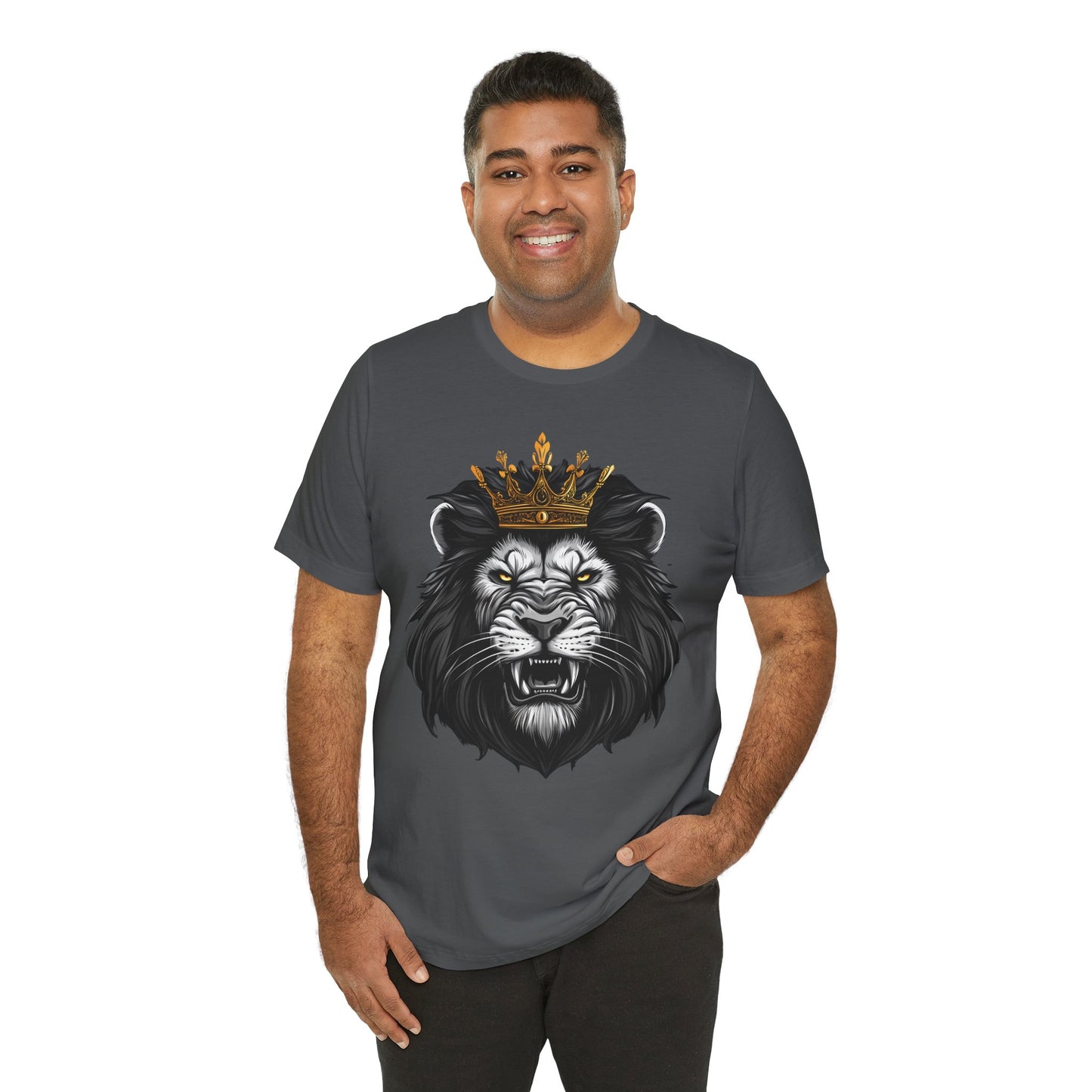 Unisex Short Sleeve 100% Cotton High Definition T-shirt - King Lion