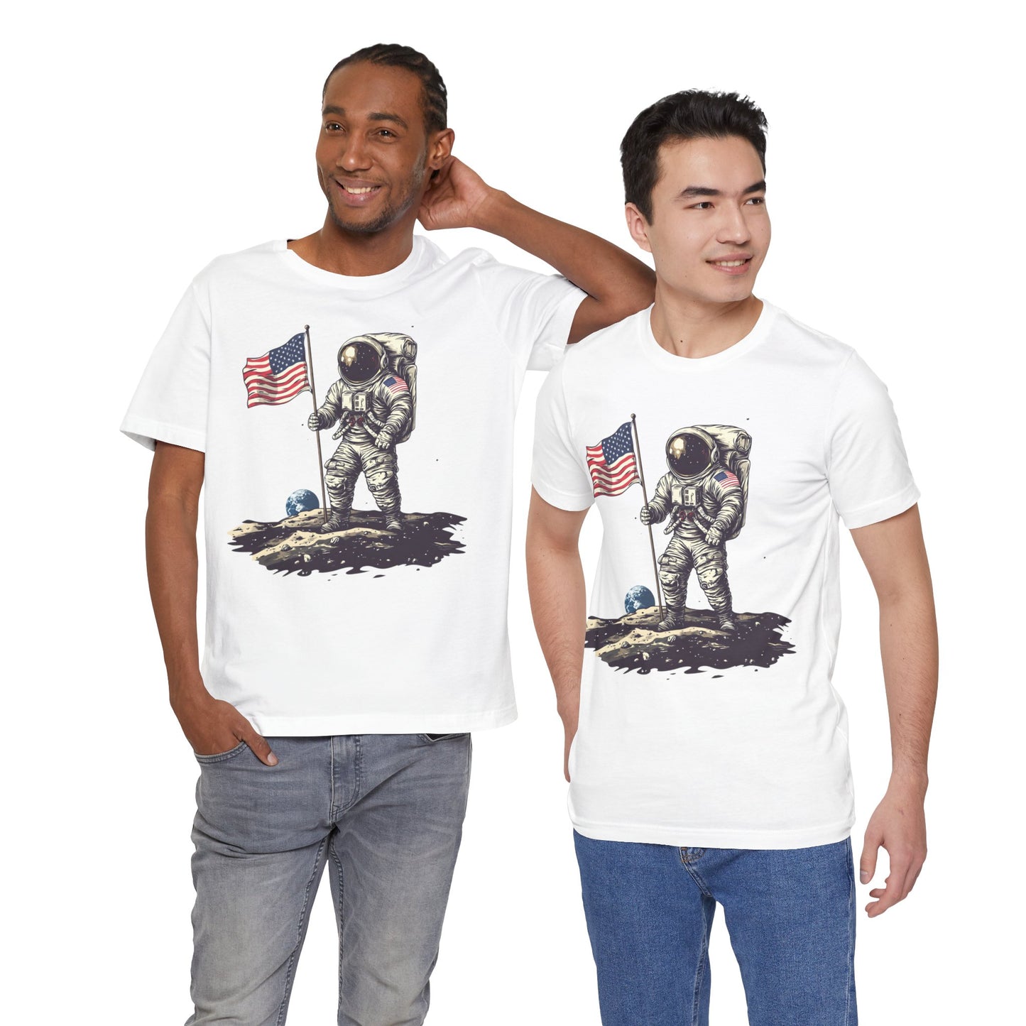 Unisex 100% Cotton High Definition T-Shirt - Man on the Moon