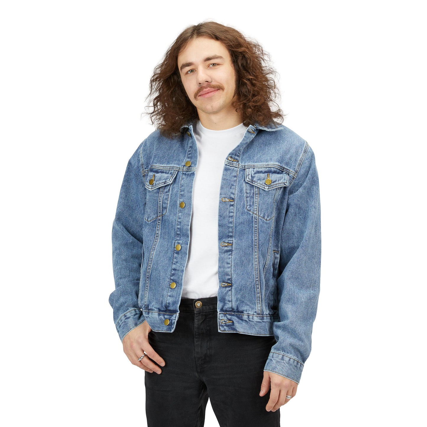 Men's Denim Jacket Classic - Rocker Style