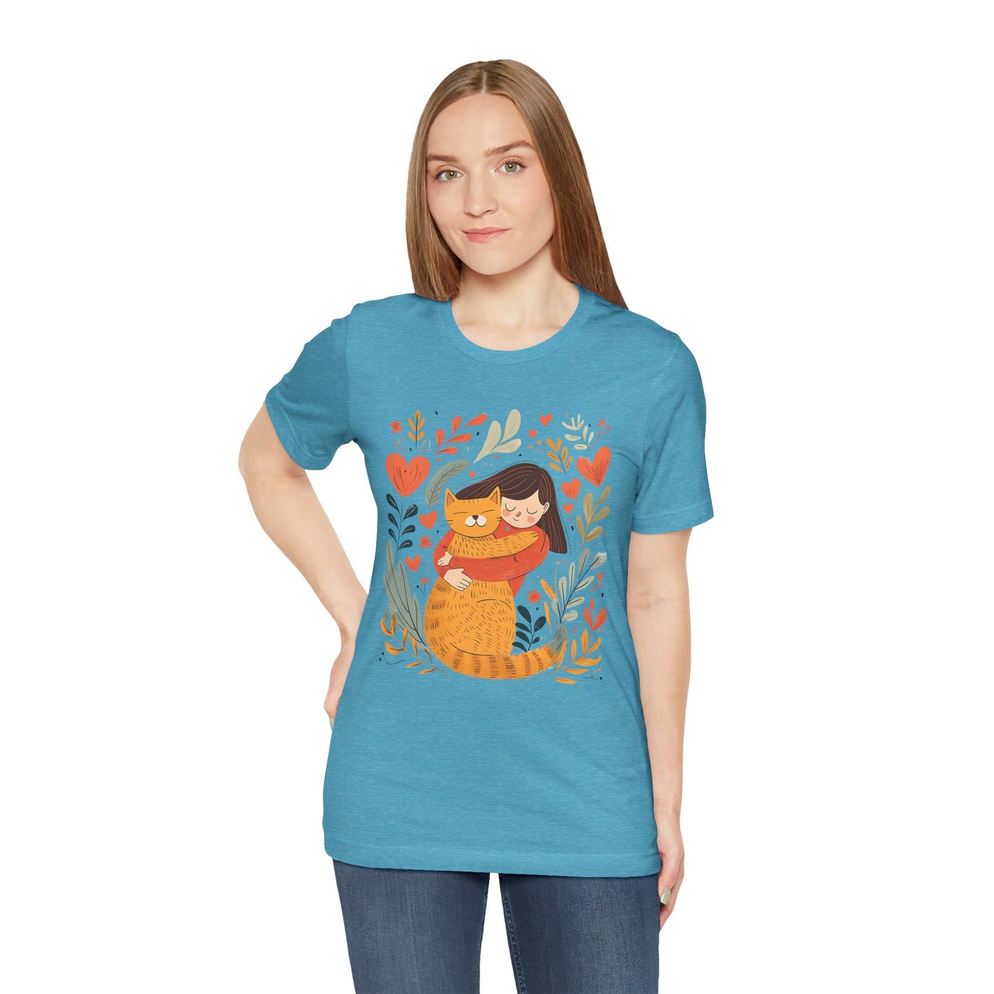 Women's Short Sleeve 100% Cotton High Definition T-Shirt – Hug My Cat