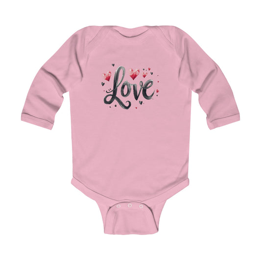 Infant Long Sleeve Bodysuit Phrase Love