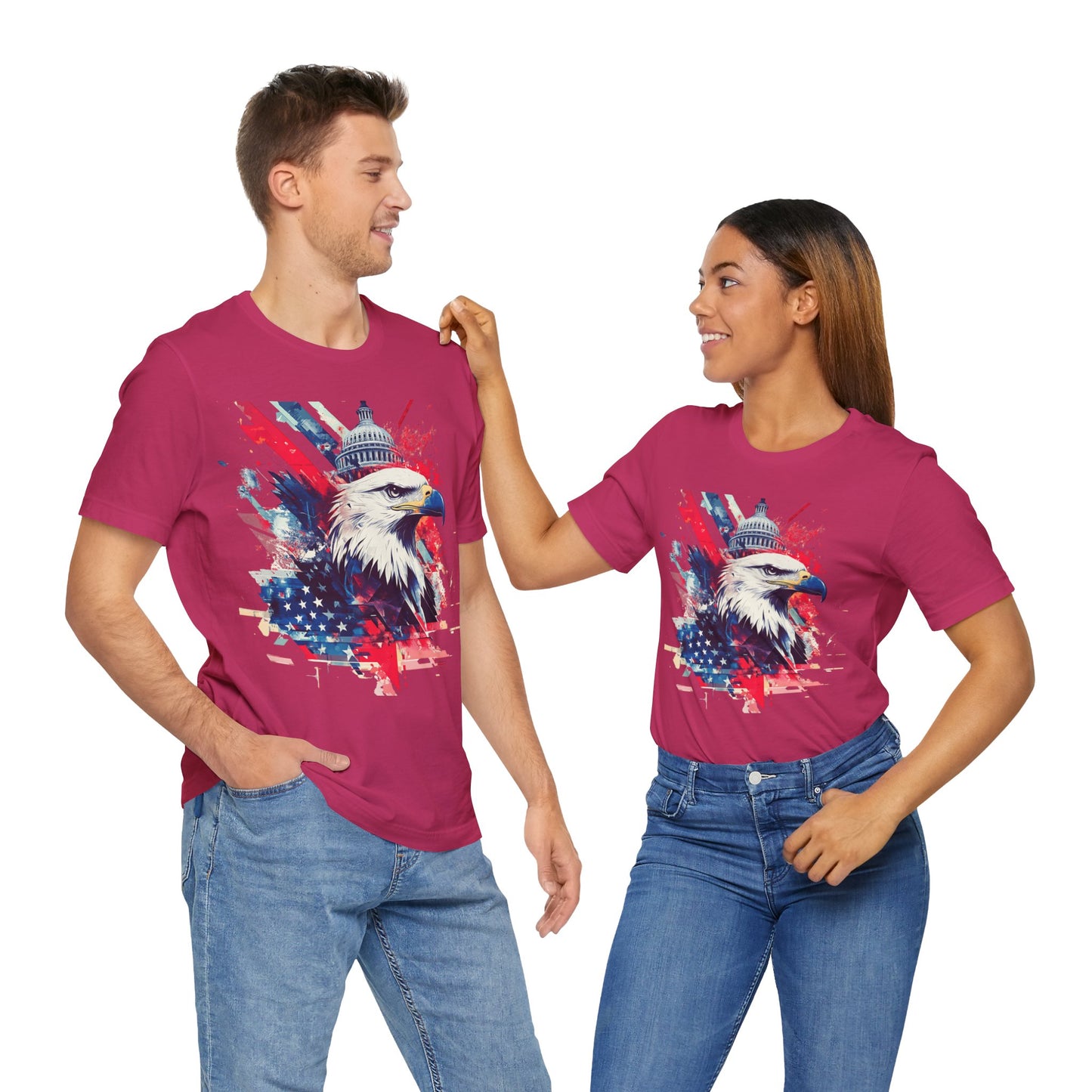 Unisex 100% Cotton High Definition T-shirt - American Eagle Symbol