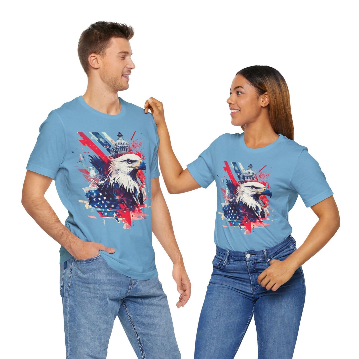 Unisex 100% Cotton High Definition T-shirt - American Eagle Symbol