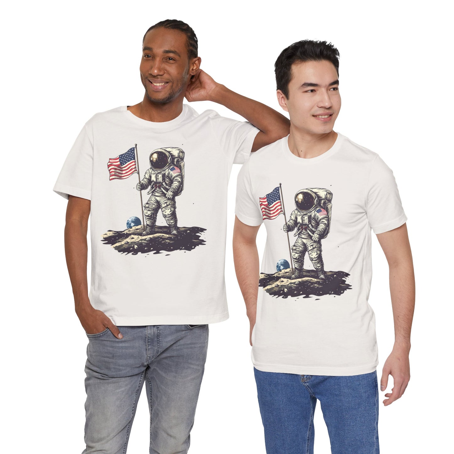 Unisex 100% Cotton High Definition T-Shirt - Man on the Moon