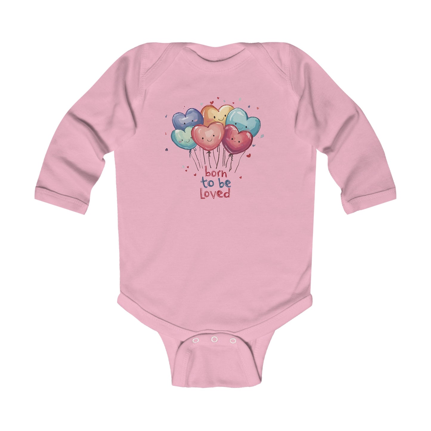 Infant Long Sleeve Bodysuit Phrases Born To Be Loved