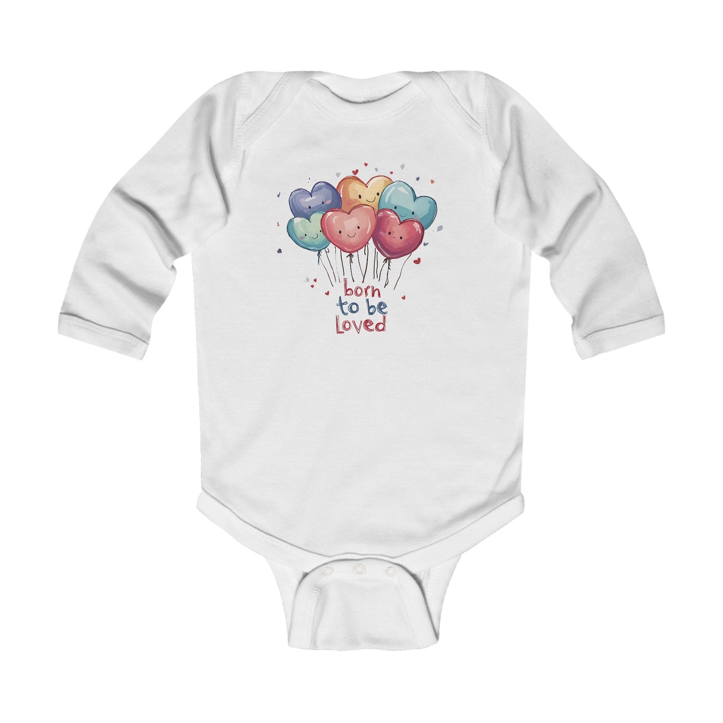 Infant Long Sleeve Bodysuit Phrases Born To Be Loved