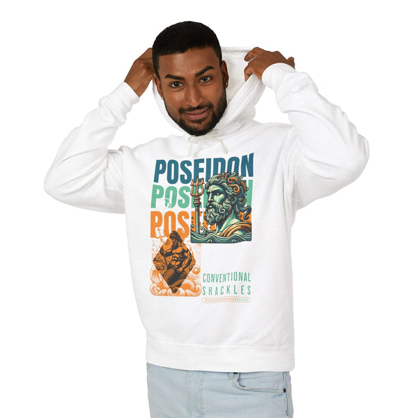 Unisex 100% Cotton High Definition Lightweight Hooded Sweatshirt - Poseidon