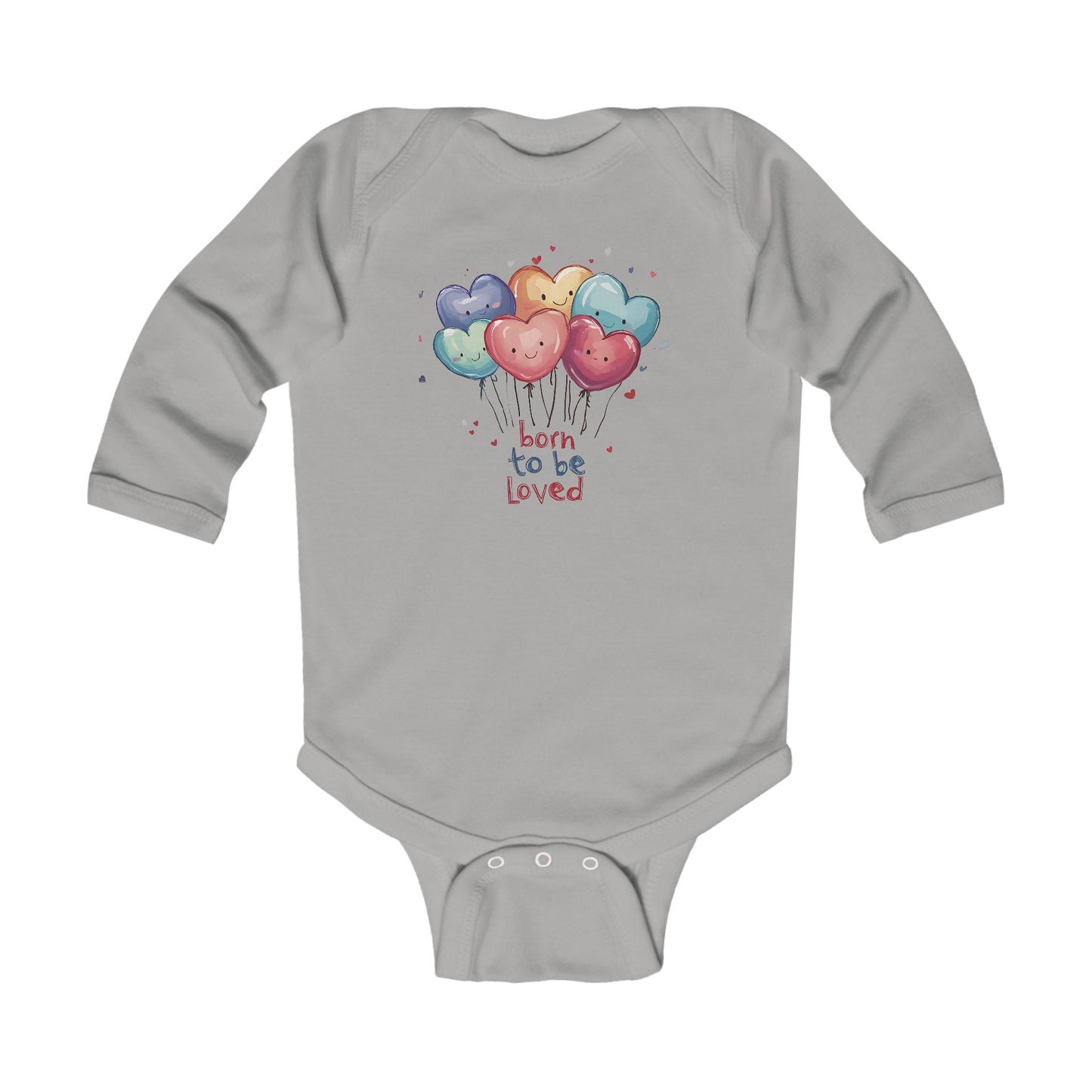 Infant Long Sleeve Bodysuit Phrases Born To Be Loved