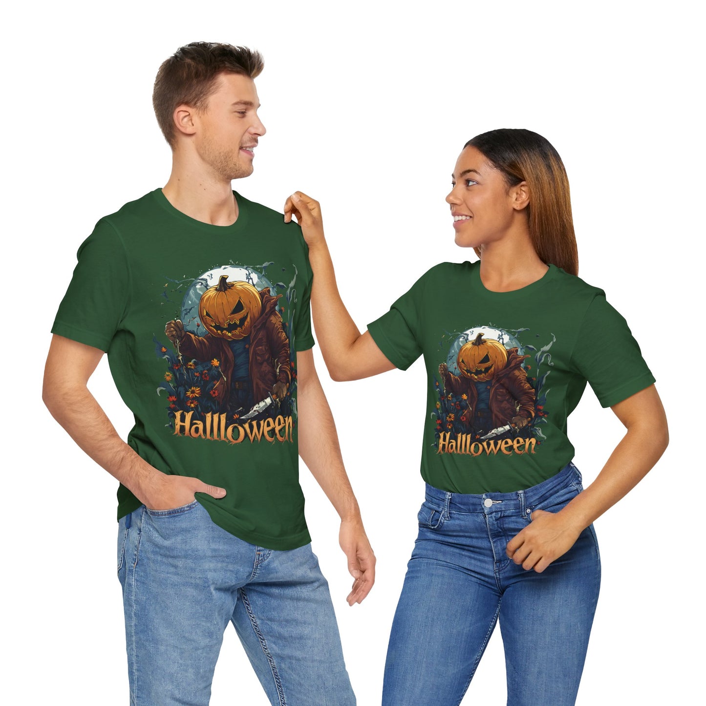 Unisex Halloween 100% Cotton High Definition T-Shirt - The Terrible Pumpkin Man