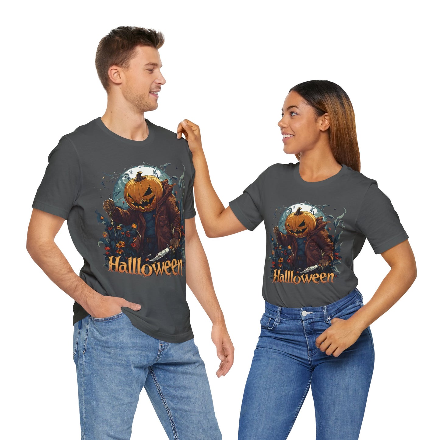 Unisex Halloween 100% Cotton High Definition T-Shirt - The Terrible Pumpkin Man