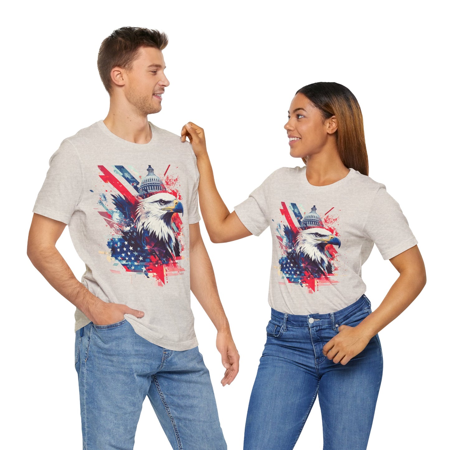 Unisex 100% Cotton High Definition T-shirt - American Eagle Symbol