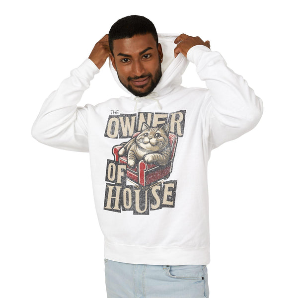 Unisex High Definition 100% Cotton Pet Hoodie Cat Lover - The Owner of House