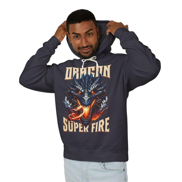 Unisex Lightweight Hooded Sweatshirt 100% Cotton High Definition - Dragon Super Fire