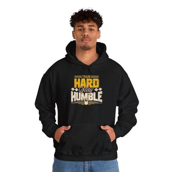 Unisex Heavy Hooded Sweatshirt 100% Cotton High Definition - Train Hard Stay Humble