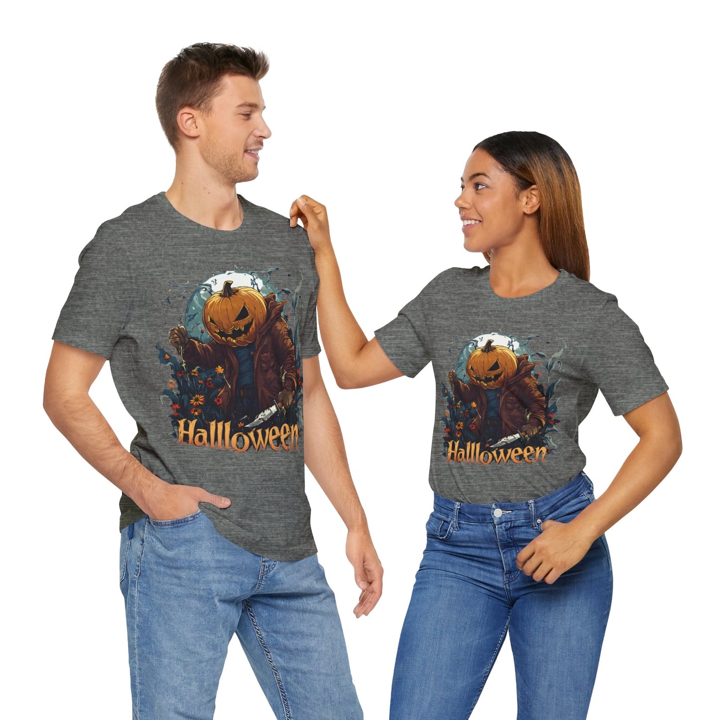 Unisex Halloween 100% Cotton High Definition T-Shirt - The Terrible Pumpkin Man