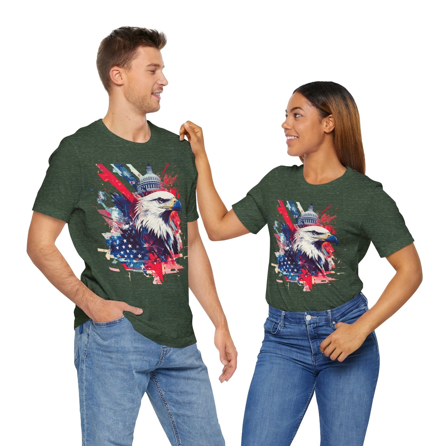 Unisex 100% Cotton High Definition T-shirt - American Eagle Symbol