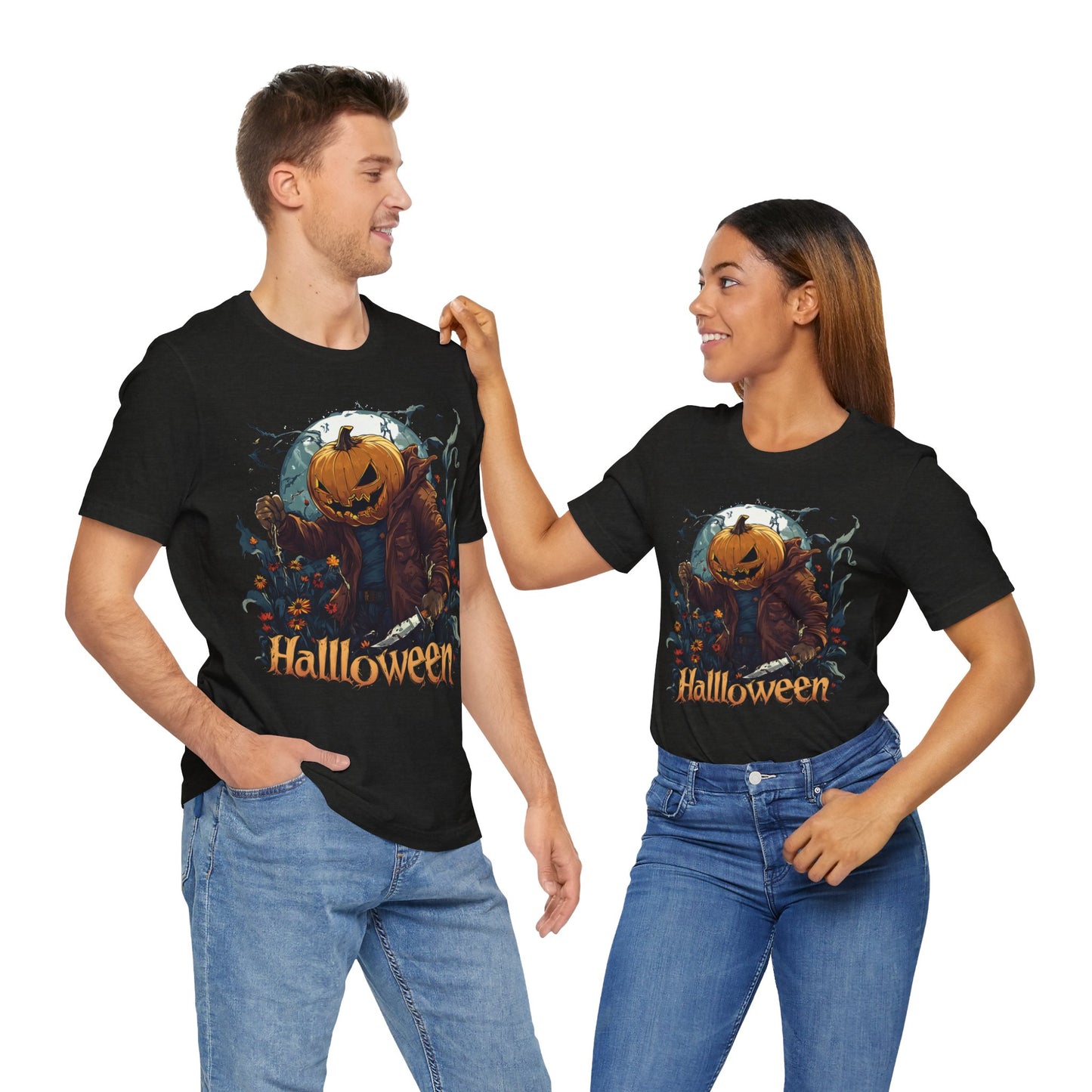 Unisex Halloween 100% Cotton High Definition T-Shirt - The Terrible Pumpkin Man