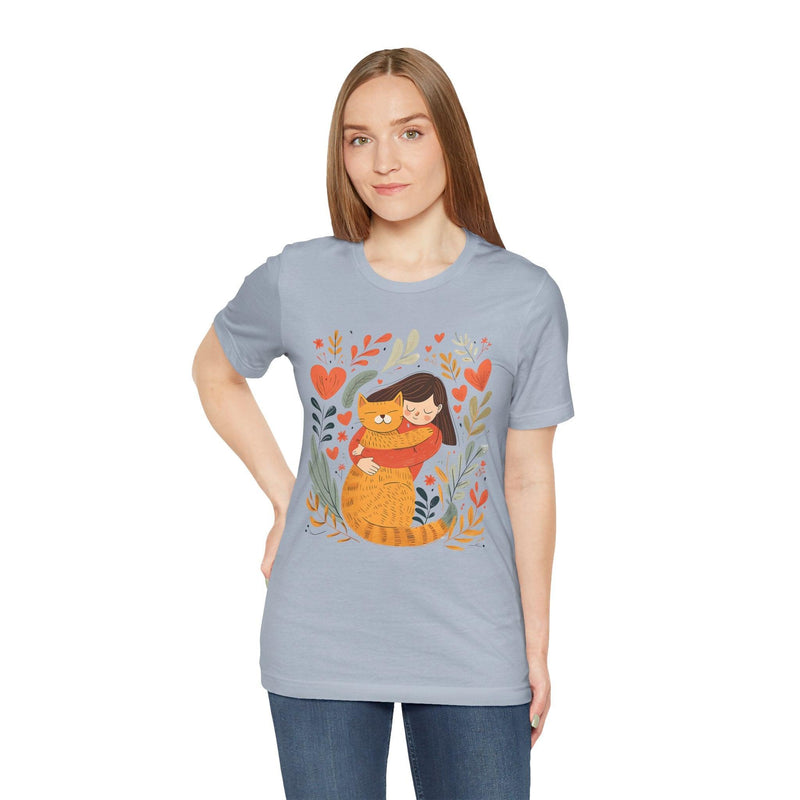 Women's Short Sleeve 100% Cotton High Definition T-Shirt – Hug My Cat