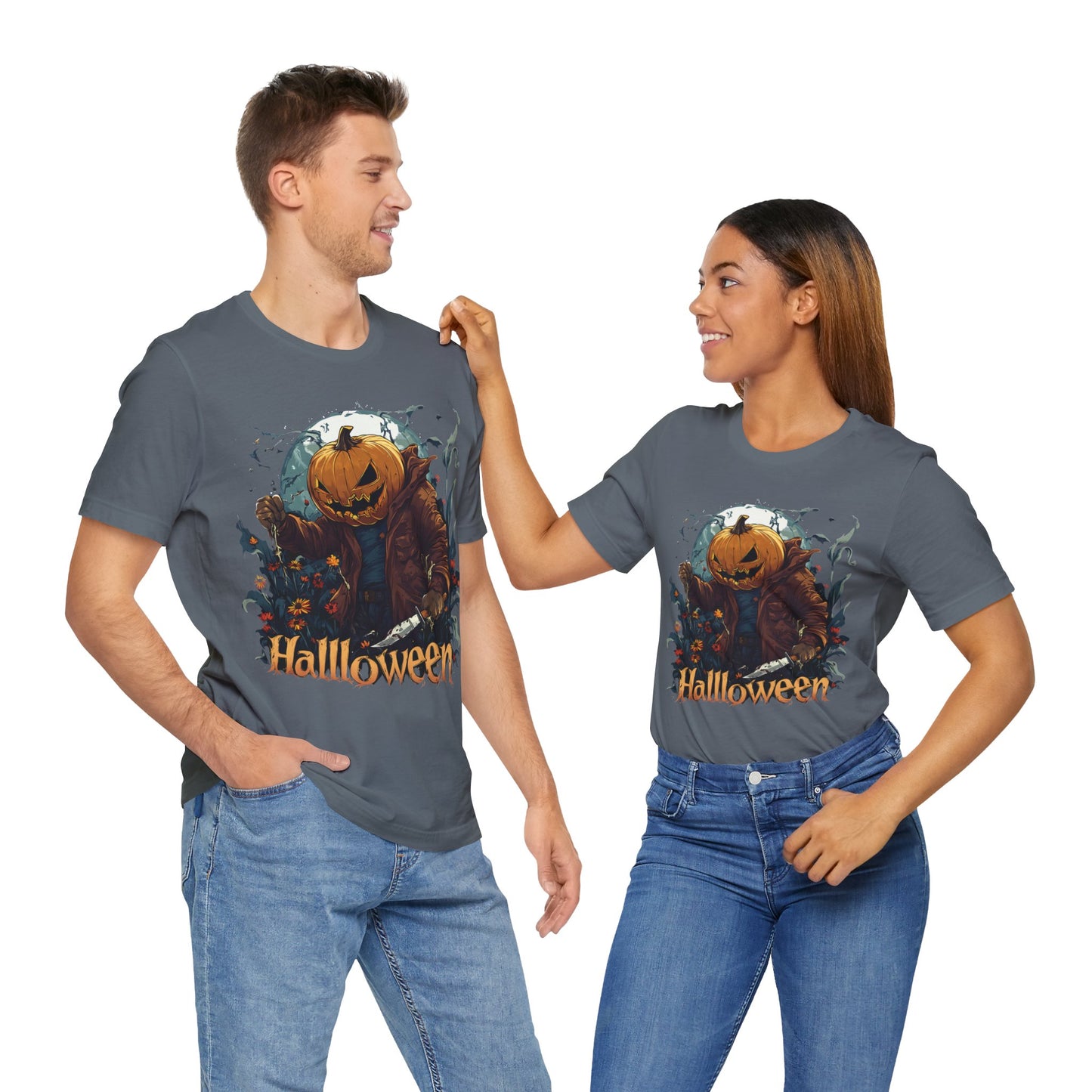 Unisex Halloween 100% Cotton High Definition T-Shirt - The Terrible Pumpkin Man