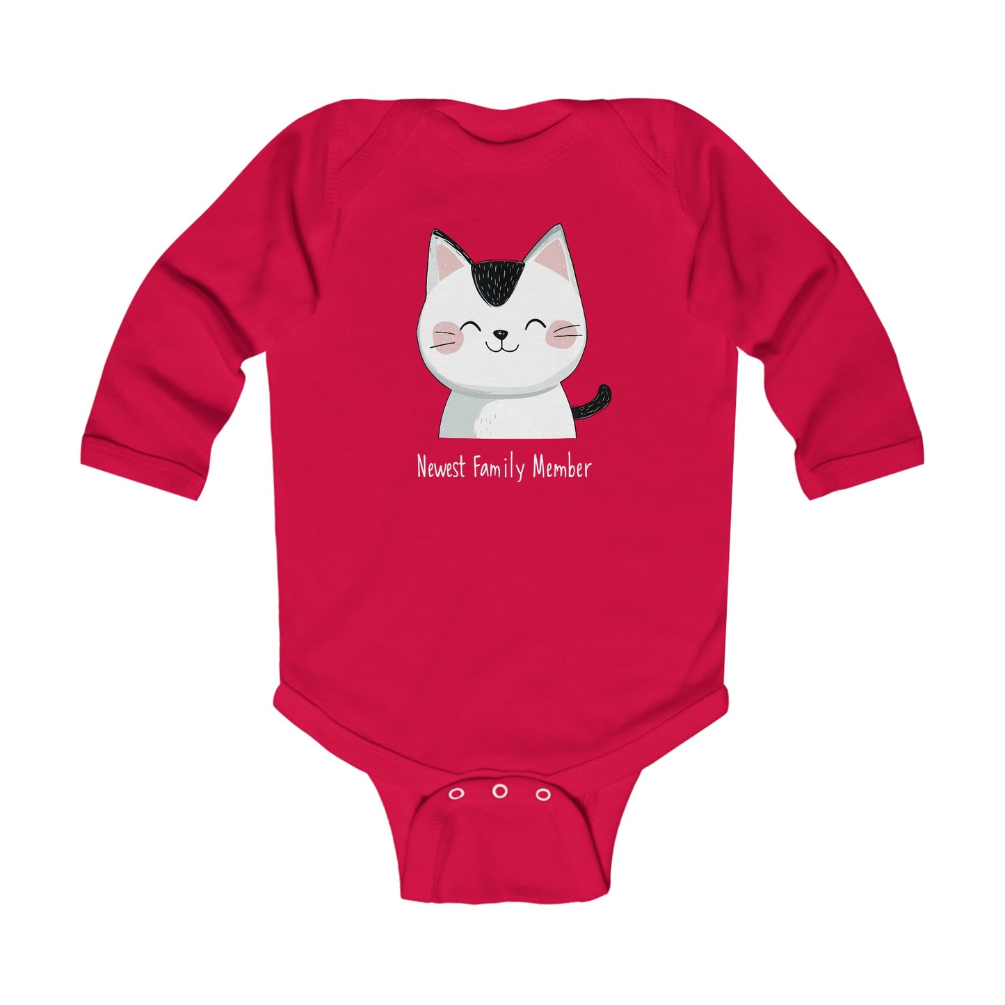 Infant Long Sleeve Bodysuit Phrases Newest Family Member