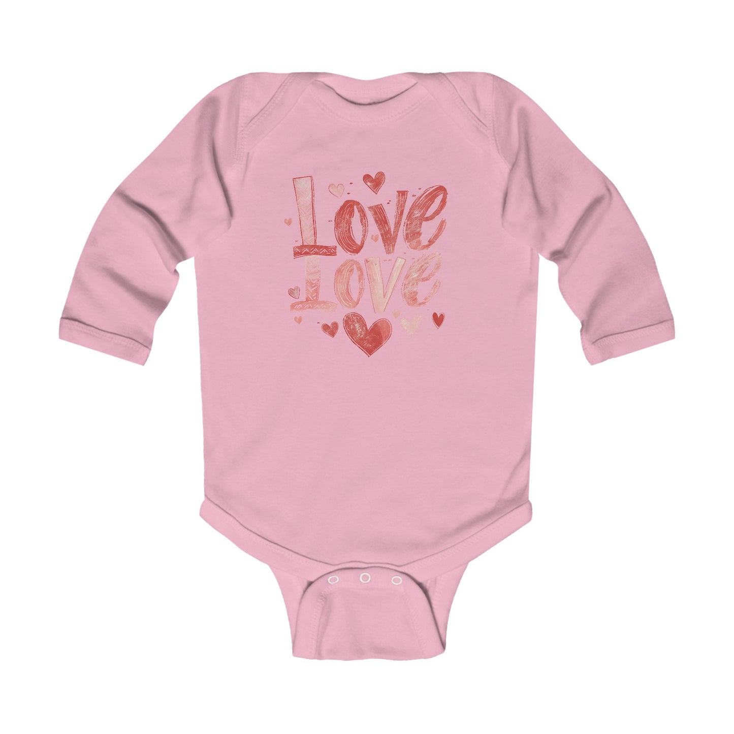 Infant Long Sleeve Bodysuit Phrase Love